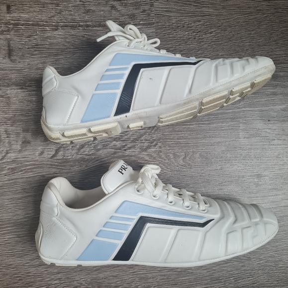 Prada Race Track low-top Logo Leather Sneakers size 37 - Picture 5 of 8